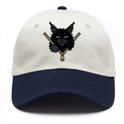 Black Maine Coon - Two Tone Cap - Navy