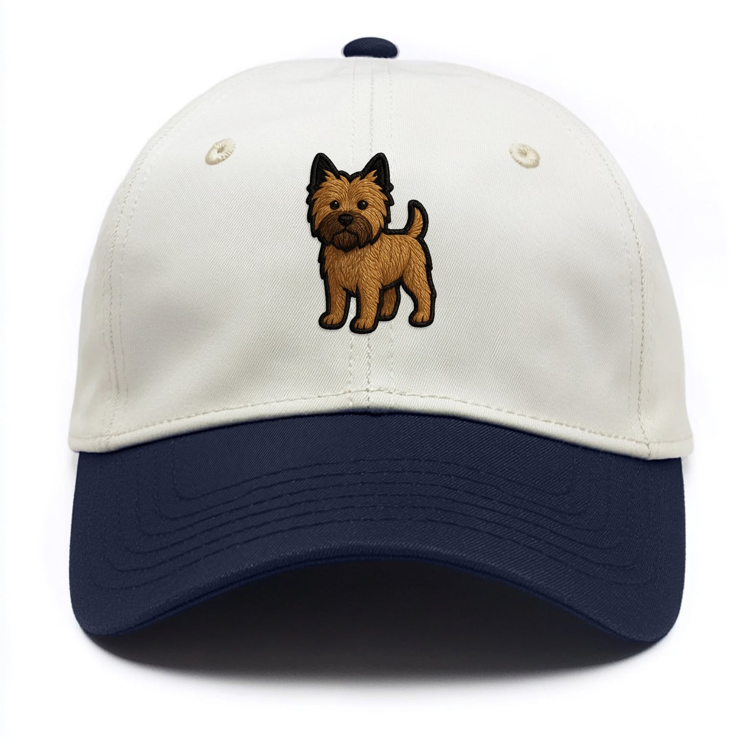 Cairn Terrier - Modern shaggy design wit - Two Tone Cap - Navy