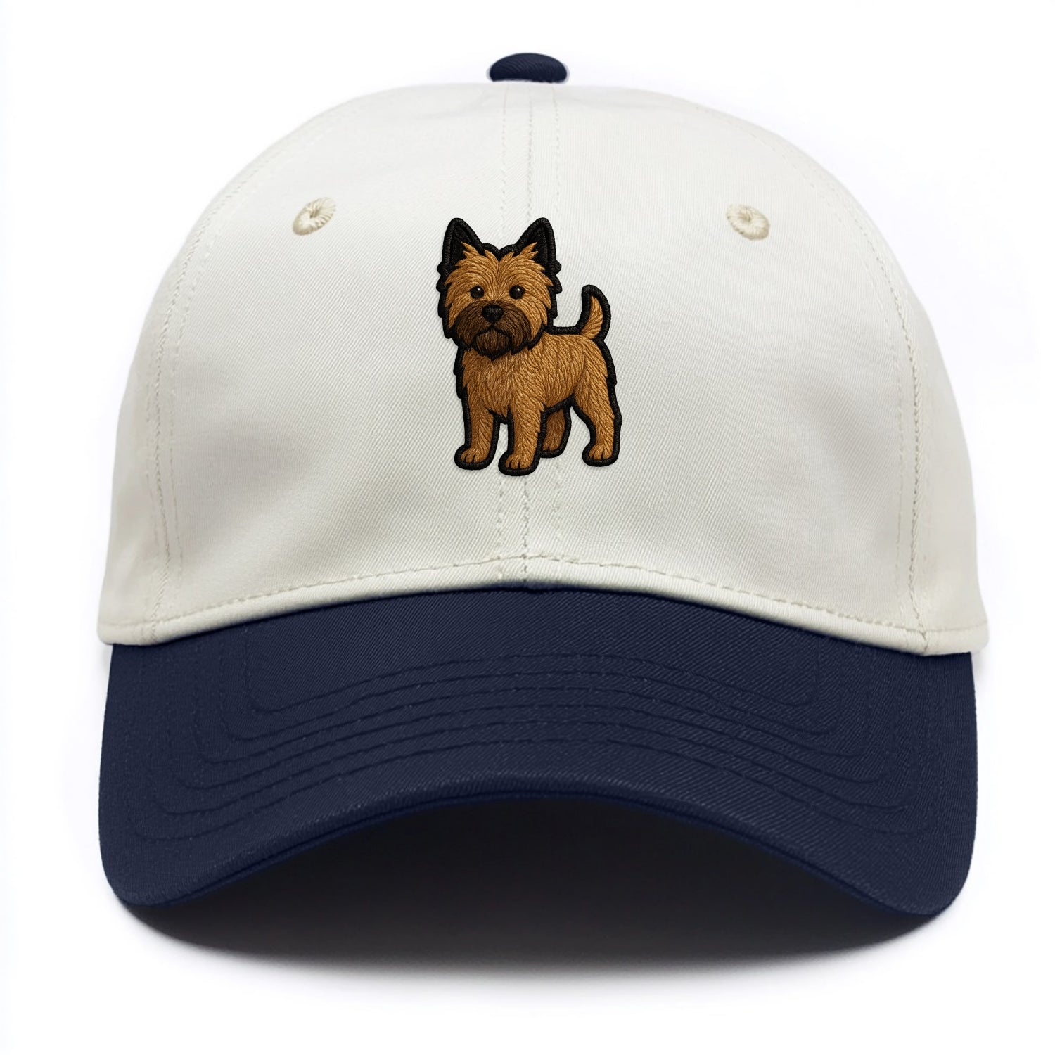 Cairn Terrier - Modern shaggy design wit - Two Tone Cap - Navy