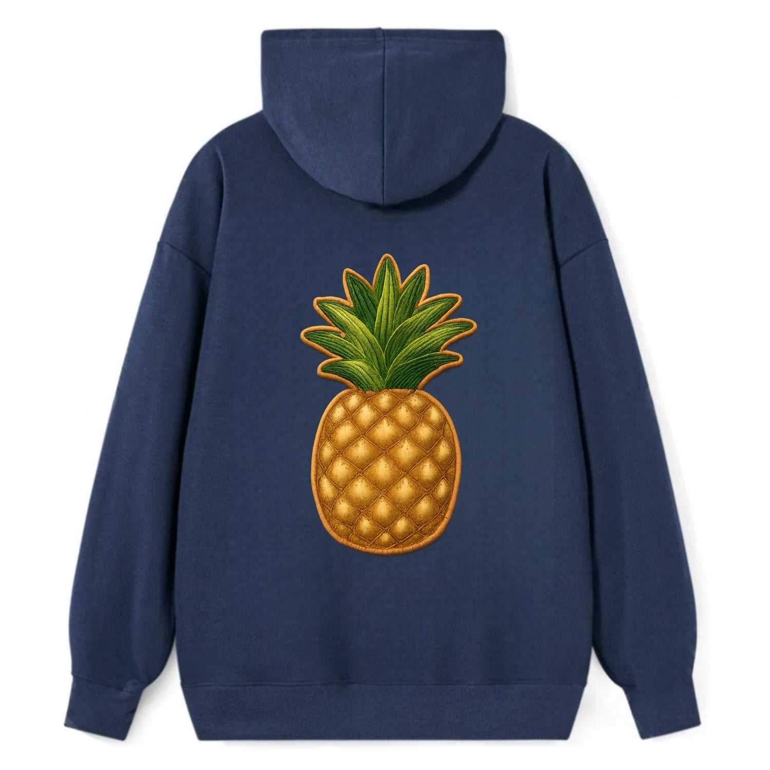PINEAPPLE CROWN - tropical fruit in yellow and green , hospitality - Classic Pullover Hoodie - Navy