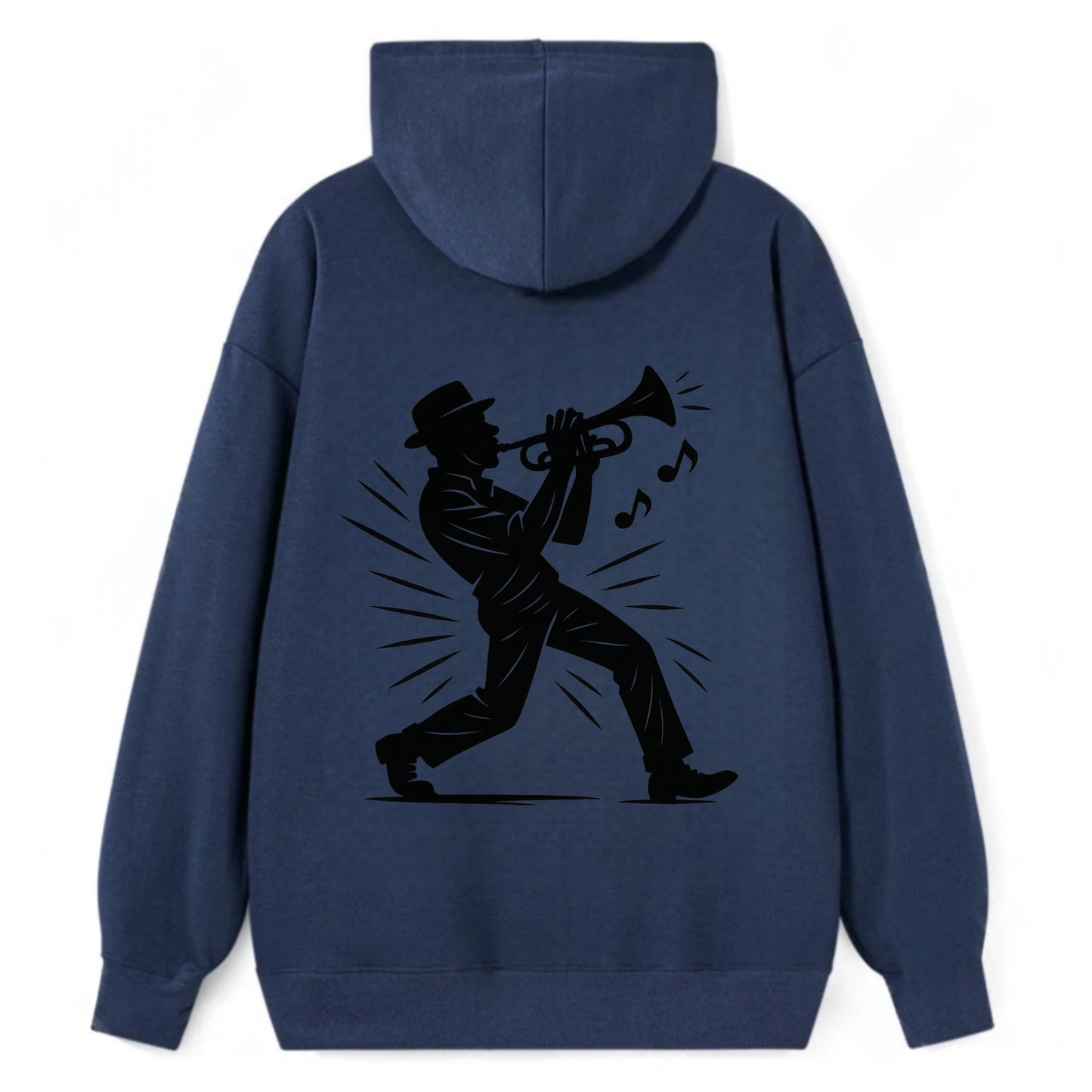 New Orleans jazz musician street corner - Classic Pullover Hoodie - Navy