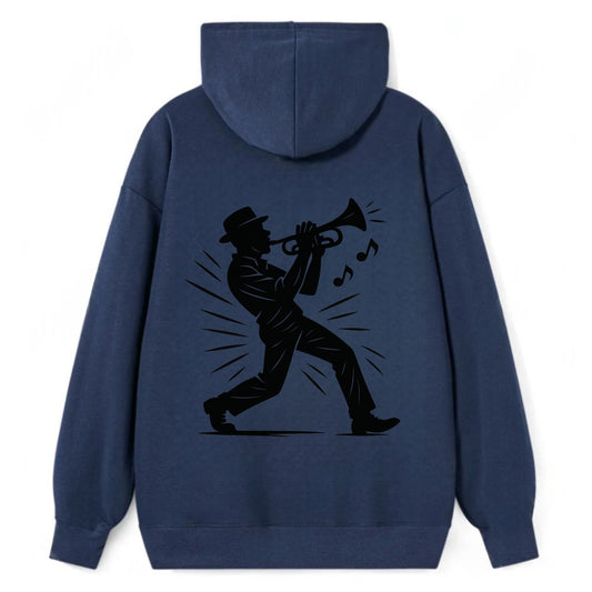 New Orleans jazz musician street corner - Classic Pullover Hoodie - Navy