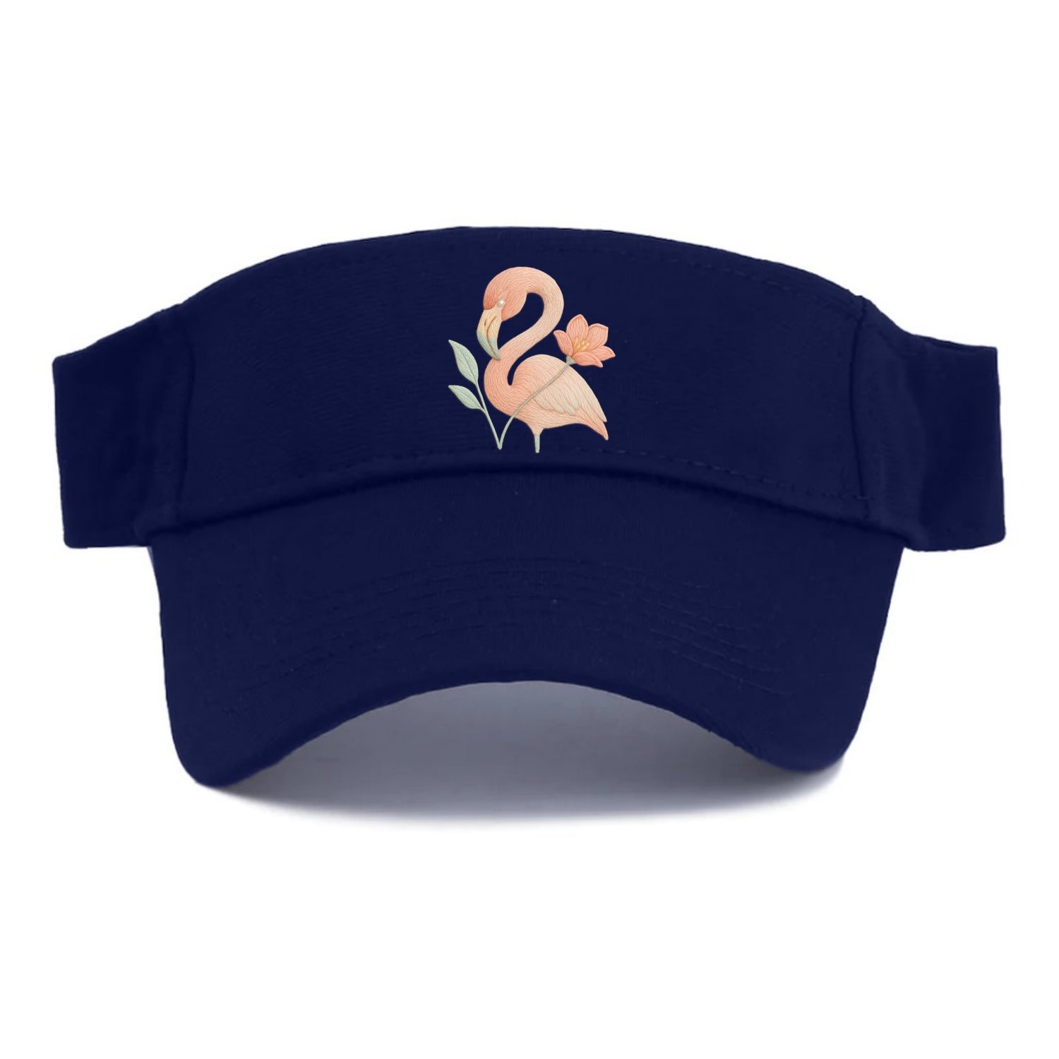 Peach Flamingo - Visor - Navy