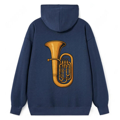 Tuba with large brass bell - Classic Pullover Hoodie - Navy