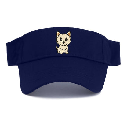West Highland White Terrier - Alert standing pose - Visor - Navy