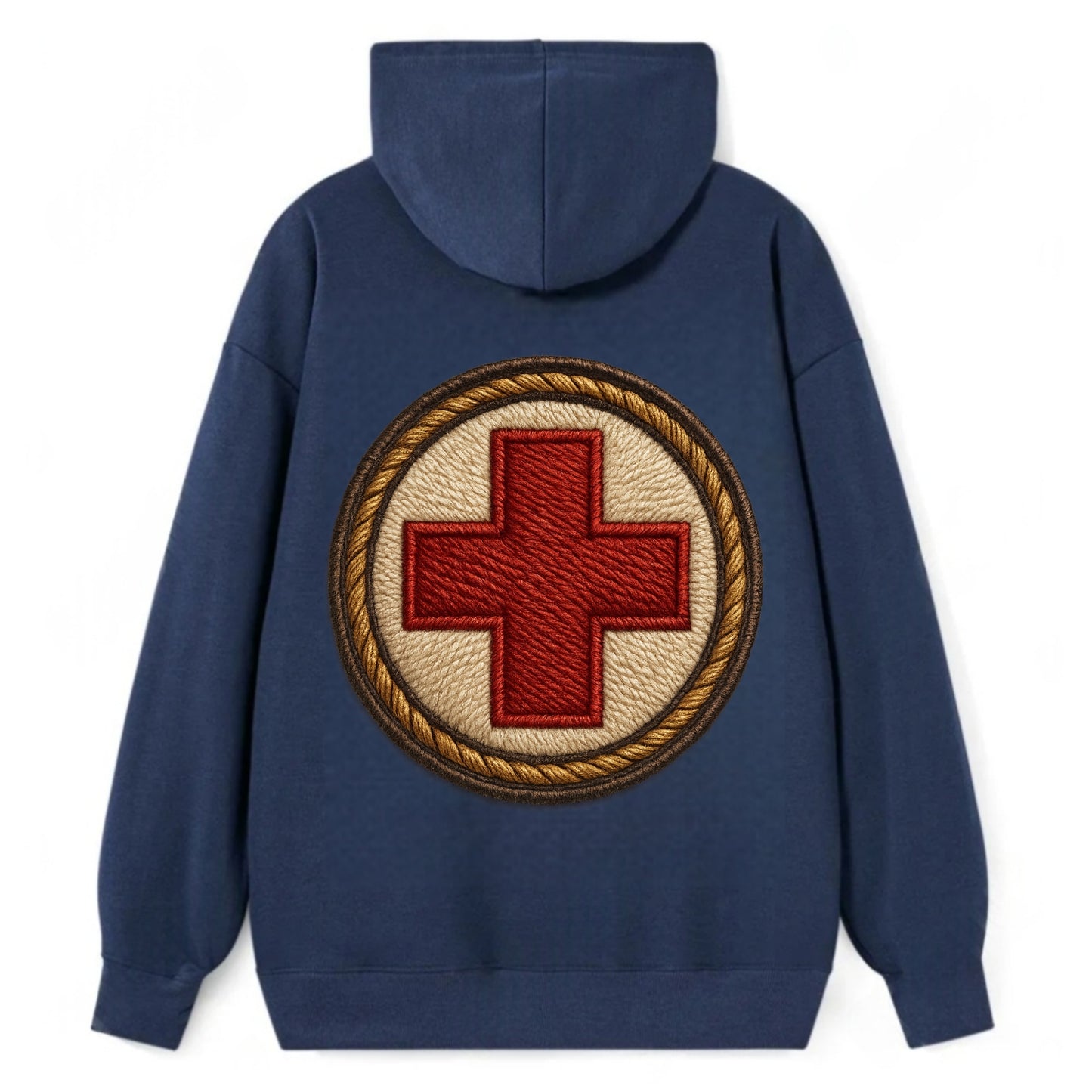 Medical Cross  - Classic Pullover Hoodie - Navy