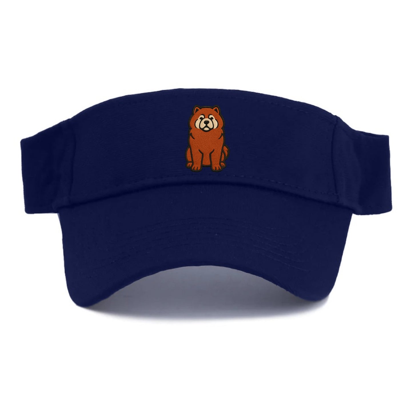 Chow Chow - Red fluffy sitting pose - Visor - Navy