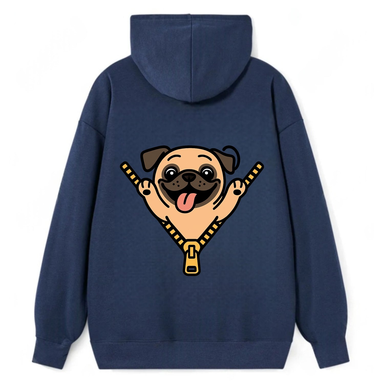Pug - Classic Pullover Hoodie - Navy