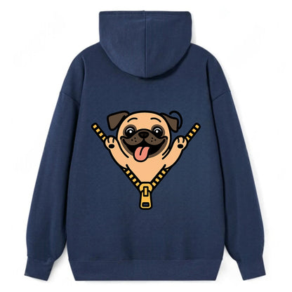 Pug - Classic Pullover Hoodie - Navy