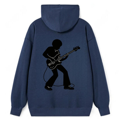Bass guitarist slap technique - Classic Pullover Hoodie - Navy