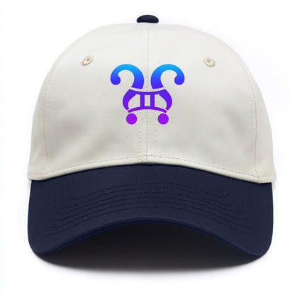 CURIOUS TWINS | Twin question marks | Endless curiosity | Seeking answers | - Two Tone Cap - Navy
