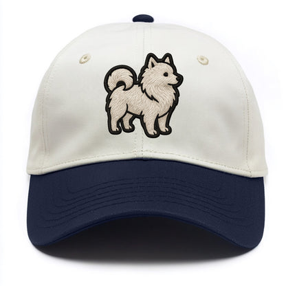 Japanese Spitz - Contemporary white spit - Two Tone Cap - Navy