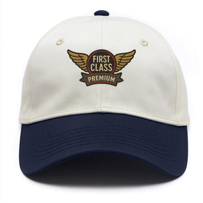 First Class Emblem  - Two Tone Cap - Navy