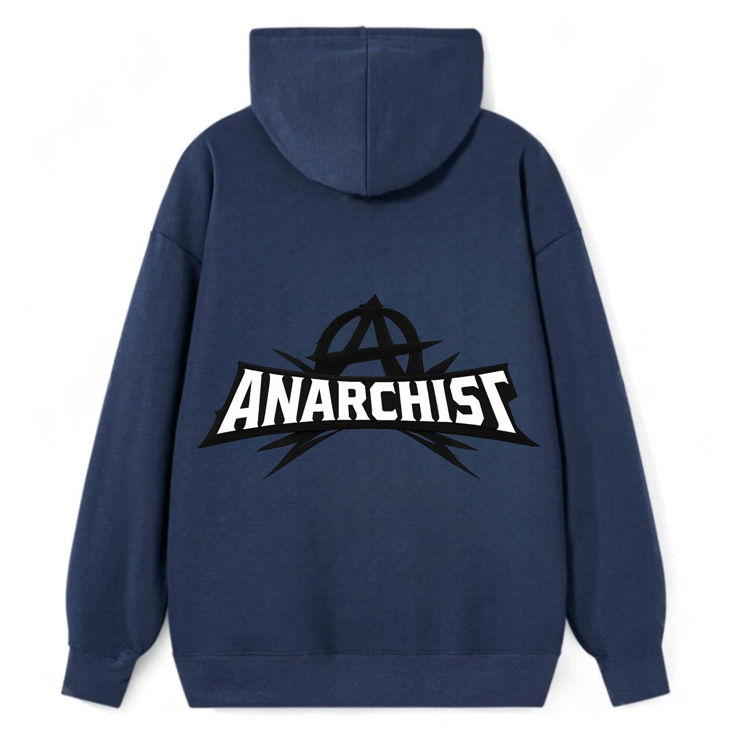 Bold typography design - "ANARCHIST" - no masters, self-governed - Classic Pullover Hoodie - Navy