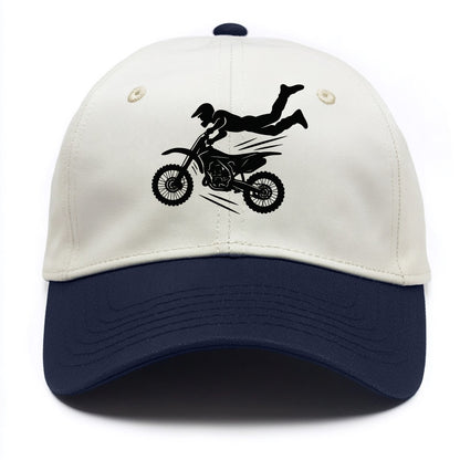 Motocross rider airborne trick - Two Tone Cap - Navy