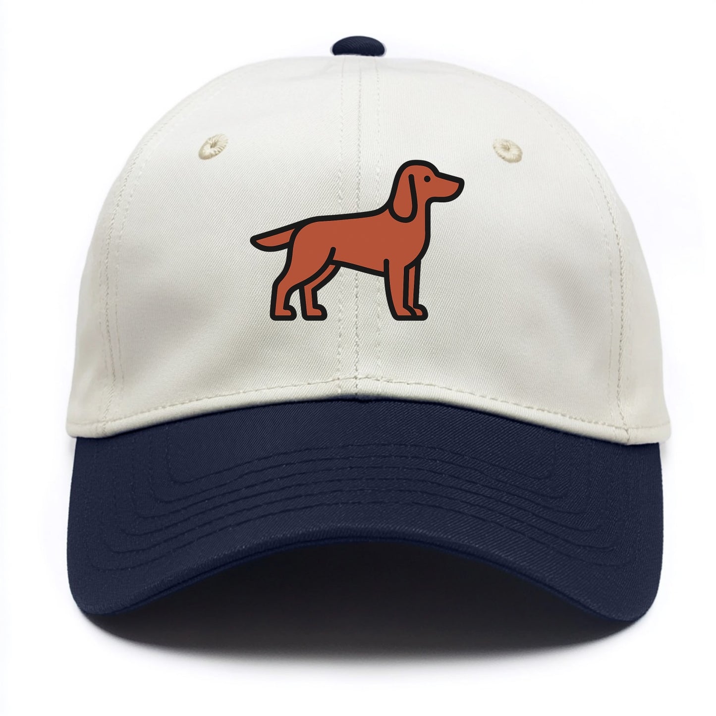 Irish Setter - Red/chestnut flat side profile - Two Tone Cap - Navy