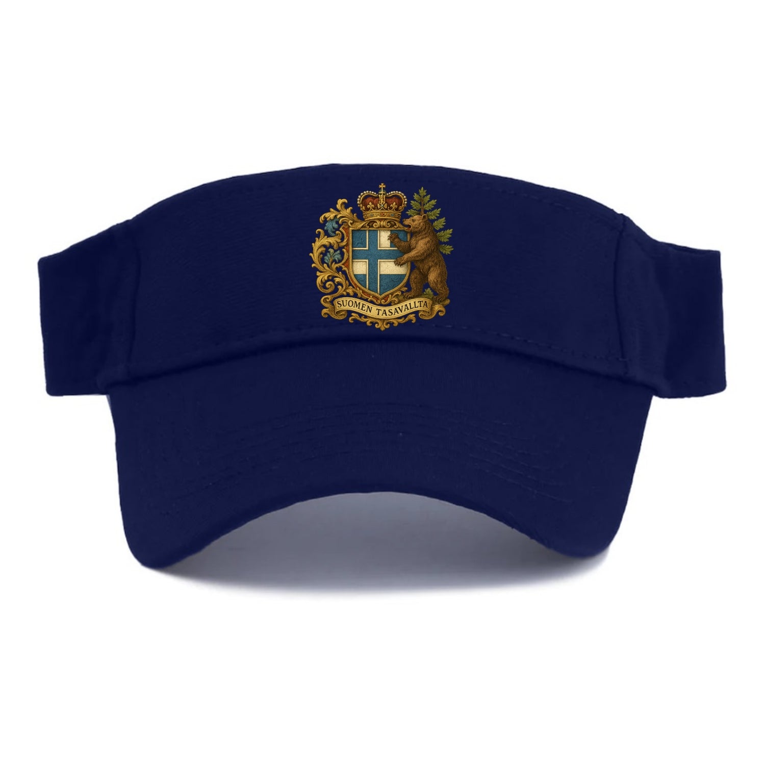 Finland Brown Bear Emblem  - Visor - Navy