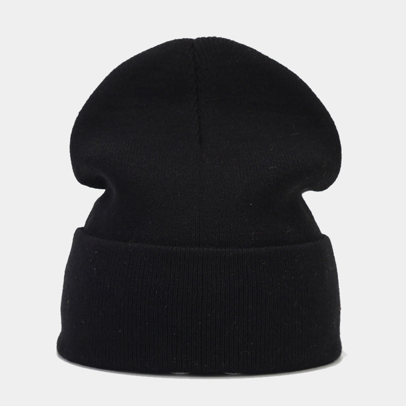 "High-Quality Knit Beanie for Men and Women - Stylish Outdoor Cold Hat for Fall/Winter, Solid Color, Trendy Warmth, Light Layers" Black Hat - Size undefined