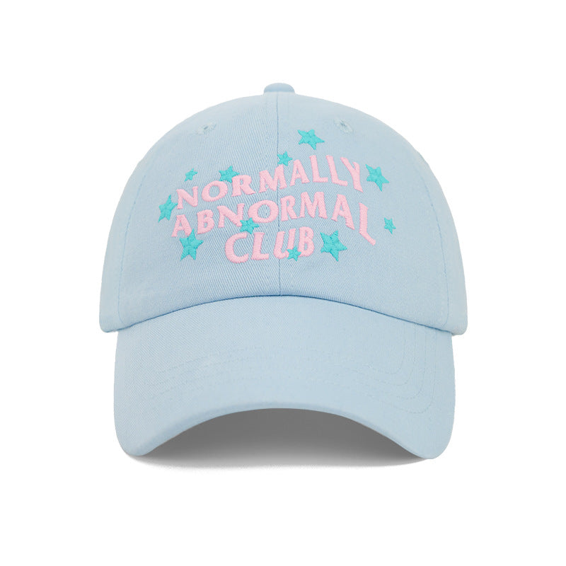 Normally Abnormal Club Embroidered Baseball Cap Fun Star Patch Cotton Hat