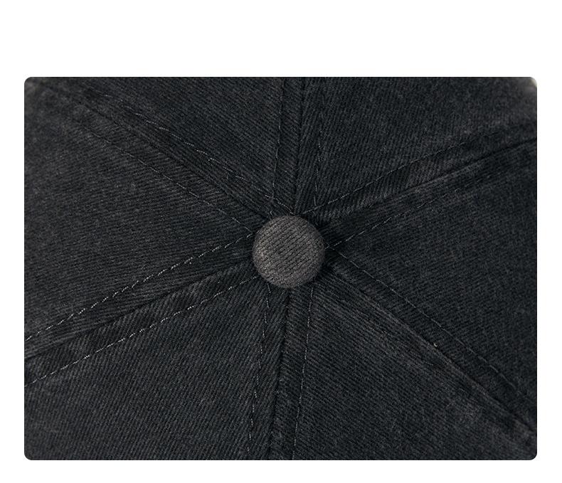 Gorra de béisbol vintage negra lavada con bordado de perro | Gorra ajustable para amantes de las mascotas