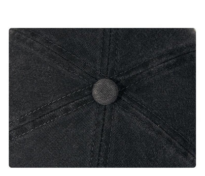 Gorra de béisbol vintage negra lavada con bordado de perro | Gorra ajustable para amantes de las mascotas