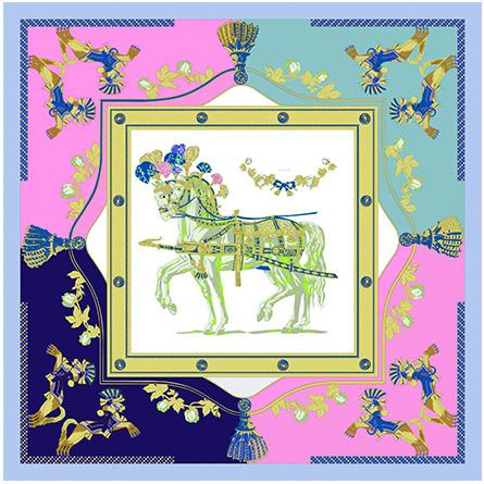Silk Scarf, Printed Square Silk Twill Bandana, High-End Luxury Mulberry Silk Small Square Scarf for Packaging & Fashion