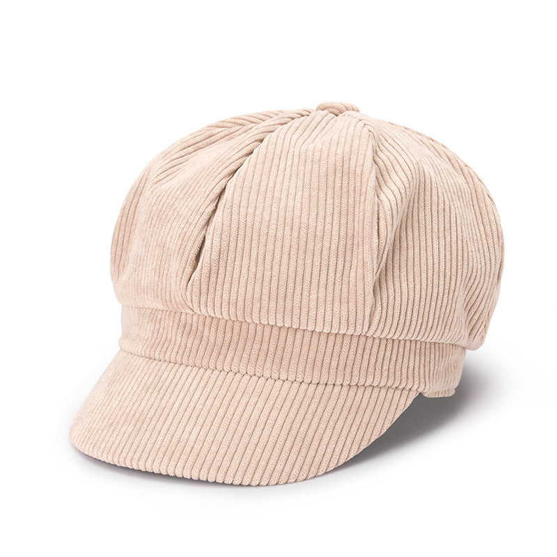 Artist Beret - Unisex Octagonal Hat for Spring and Autumn, Traveler's Newsboy Cap with Duckbill - Stylish Headwear for Men and Women Khaki Hat - Size undefined