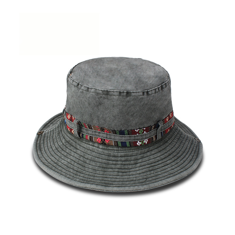 Sombrero para el sol, sombrero Boonie, sombrero de cubo de algodón lavado, plegable, para pesca al aire libre, sombrero de caza, correa ajustable para la barbilla para hombres y mujeres