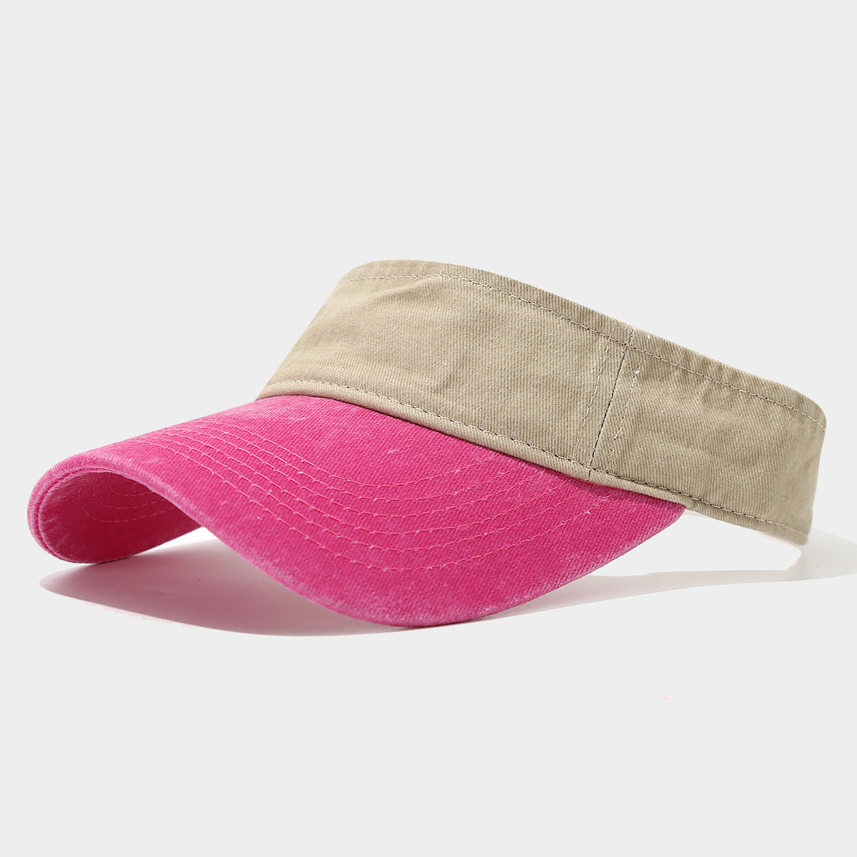 Gorra vintage con visera lavada - Gorra unisex para deportes al aire libre, transpirable y con protección UV, sin visera superior para hombre y mujer