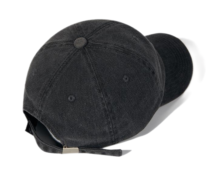 Gorra de béisbol vintage negra lavada con bordado de perro | Gorra ajustable para amantes de las mascotas