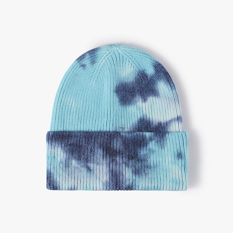 Pandaize Gorro Tie-Dye personalizado de moda: Gorro de punto con protección para los oídos, cálido y a la moda para exteriores