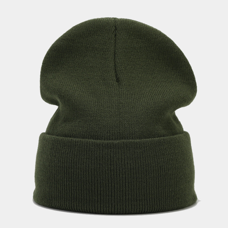 "High-Quality Knit Beanie for Men and Women - Stylish Outdoor Cold Hat for Fall/Winter, Solid Color, Trendy Warmth, Light Layers" Olive Green Hat - Size undefined