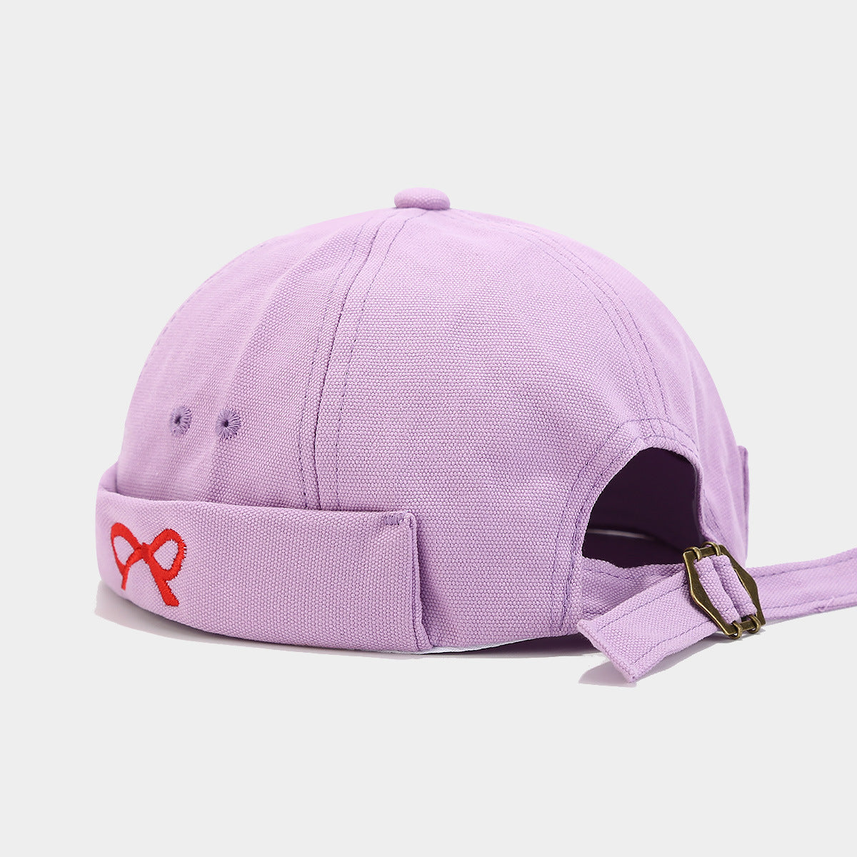 "Chic Butterfly Embroidered Felt Hat with Bow - Vintage Street Style, Korean Inspired, Fashionable Women's Cap" Light Purple Hat - Size undefined