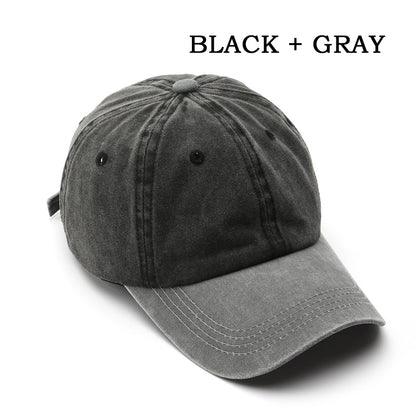 Gorra de béisbol lavada con bloques de color Pandaize, ajustable, elegante y clásica.