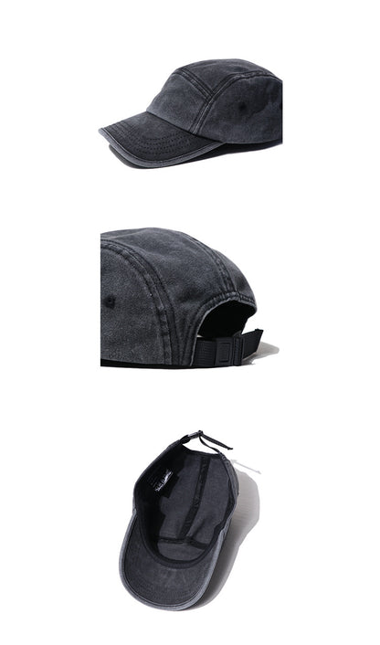 Pandaize Unisex Washed Vintage 5-Panel Baseball Cap - Distressed Retro Style, Adjustable