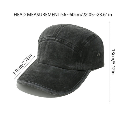 Gorra de béisbol unisex Pandaize de 5 paneles, estilo vintage desgastado, ajustable