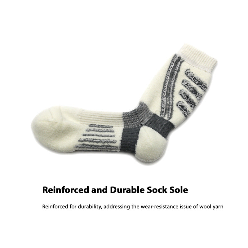 Pandaize Merino Wool Socks – Thickened Ski Socks, Outdoor Hiking & Mountaineering Mid-Calf Sports Socks