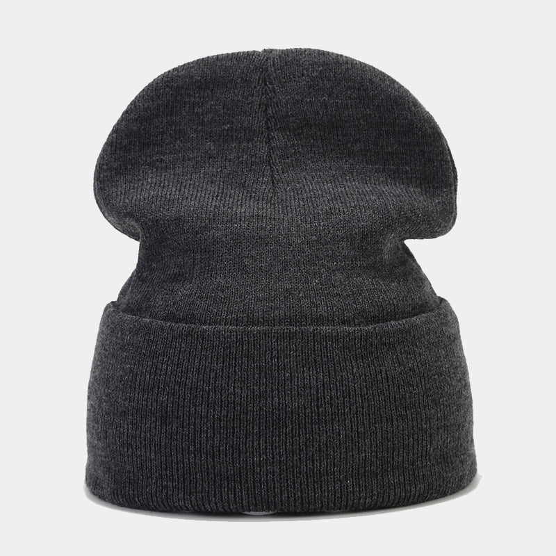 "High-Quality Knit Beanie for Men and Women - Stylish Outdoor Cold Hat for Fall/Winter, Solid Color, Trendy Warmth, Light Layers" Graphite Hat - Size undefined