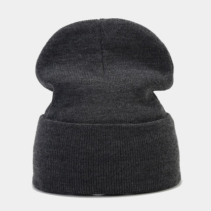 "High-Quality Knit Beanie for Men and Women - Stylish Outdoor Cold Hat for Fall/Winter, Solid Color, Trendy Warmth, Light Layers" Graphite Hat - Size undefined