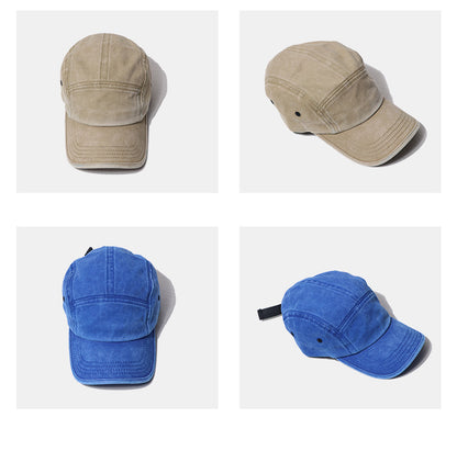 Pandaize Unisex Washed Vintage 5-Panel Baseball Cap - Distressed Retro Style, Adjustable