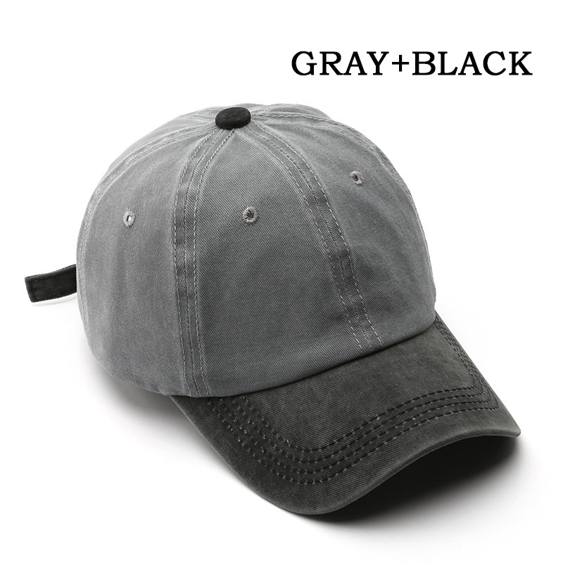 Gorra de béisbol lavada con bloques de color Pandaize, ajustable, elegante y clásica.