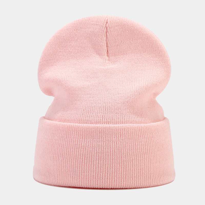"High-Quality Knit Beanie for Men and Women - Stylish Outdoor Cold Hat for Fall/Winter, Solid Color, Trendy Warmth, Light Layers" Pomegranate Blush(Pink) Hat - Size undefined