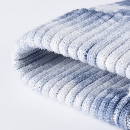 Tie-Dye Knit Beanie for Autumn & Winter – Wide Brim, Ear Warmers, Windproof for Outdoor & Gatherings