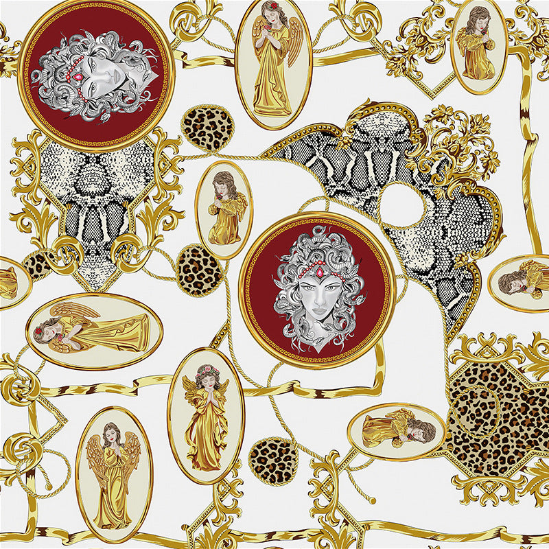 Silk Scarf, Printed Square Silk Twill Bandana, High-End Luxury Mulberry Silk Small Square Scarf for Packaging & Fashion