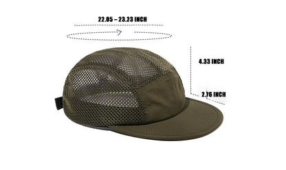 Pandaize Breathable Mesh 5-Panel Cap – Quick-Dry Hat for Camping & Sports