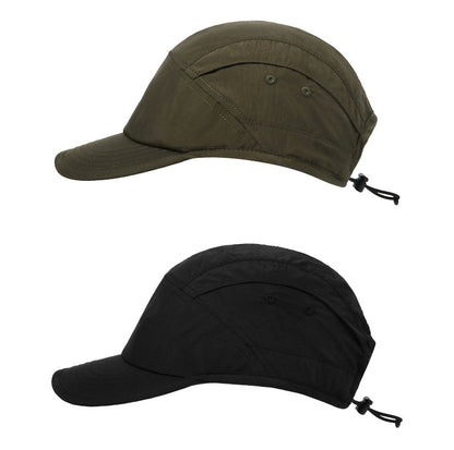 Pandaize Nylon Quick-Dry Baseball Cap – 5-Panel Work Hat for Men & Women, Adjustable Elastic Drawstring