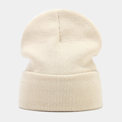 "High-Quality Knit Beanie for Men and Women - Stylish Outdoor Cold Hat for Fall/Winter, Solid Color, Trendy Warmth, Light Layers" Off White Hat - Size undefined