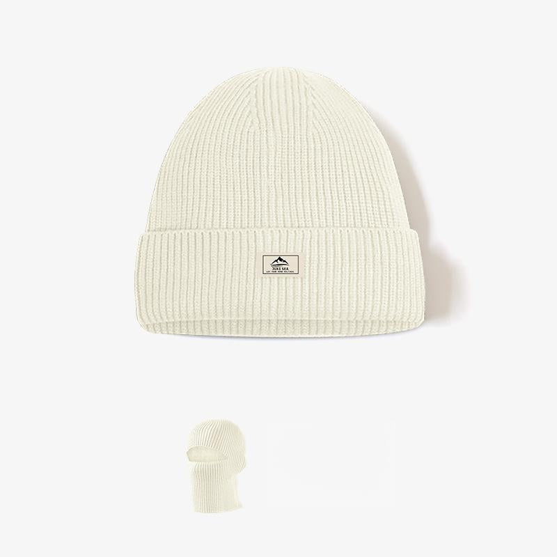 Unisex Winter Thickened Knitted Beanie & Balaclava 2-in-1, Men's Warm Cold-proof Headgear, Versatile Knit Hat Mask