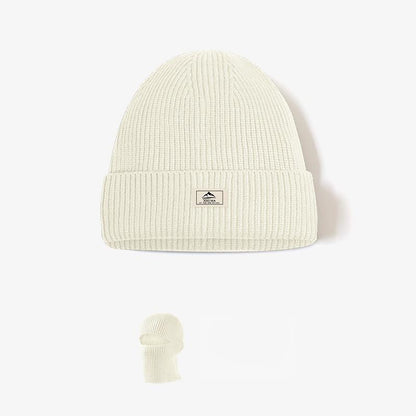 Unisex Winter Thickened Knitted Beanie & Balaclava 2-in-1, Men's Warm Cold-proof Headgear, Versatile Knit Hat Mask