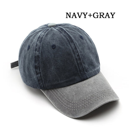 Gorra de béisbol lavada con bloques de color Pandaize, ajustable, elegante y clásica.